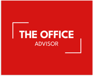 red background white logo